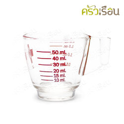 US แก้วตวง แก้วหู ใบเล็ก พิมพ์สเกล ขนาด 50 ml 5.5 x 5.6 ซม. mc-102