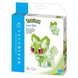 Kawada nanoblock Pokemon NBPM_R01 Sprigatito RS (Nyahoja) 4972825224540 (นาโนบล็อค)