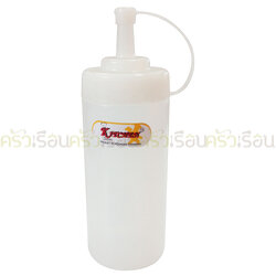 Reangwa Standard ขวดบีบ พลาสติก RW9095TR ขาว 15 ออนซ์ / 450 ml. 6.7 x 20 ซม. ขวดบีบซอส ขวดนมข้น ขวดบีบนมข้นคอกว้าง SQUEEZER BOTTLE