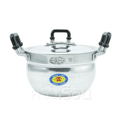 Telephone brand หม้อสองหู อลูมิเนียม เบอร์เล็ก 16, 18, 20, 22, 24, 26, 28, 30, 32 ซม. ราคาต่อใบ ตราโทรศัพท์