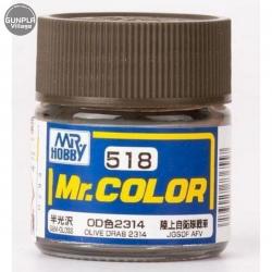 Mr.Color C518 Olive Drab 2314 Semi-Gloss MR.HOBBY 4973028736557