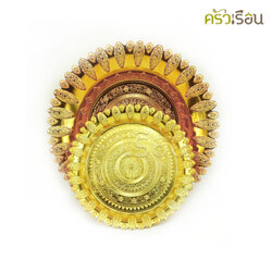 ลายไทย ถาดนกยูง พลาสติก สีทอง