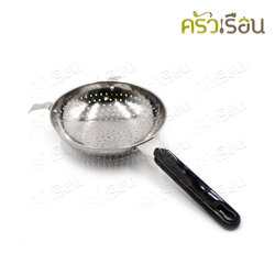 Twin Ray stainless steel strainer, assorted color handle, 14 cm. #114 coconut milk squeezer