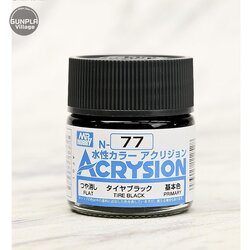 MR.ACRYSION COLOR N-77 TIRE BLACK Mr.hobby 4973028112528