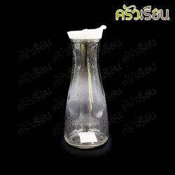 US glass pitcher, clear glass with plastic lid, 870 ml. 6 x 10 x 25 cm. BT-10GB