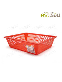 Nam Ngai Hong ตะแกรงเหลี่ยม พลาสติก 26.5 x 32.7 x 8.5 ซม. 340 SA [คละสี Random color] ตรากระเช้า ตะกร้า ตะแกรง