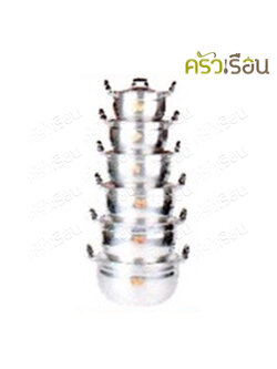 สามห่วงแดง ชุดหม้อ 6 ใบ 16-26 ซม. ตราสามห่วงแดง หม้อสองหู อลูมิเนียม