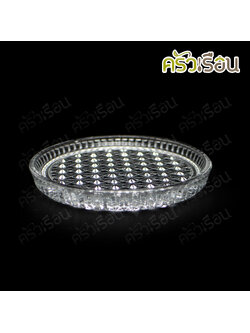 US จานรองแก้ว แก้วใส ลายนูน 8.7 x 8.7 x 1 ซม. CST-3P ใช้กับแก้วก้น 7.5 ซม. หรือ เล็กกว่า ที่รองแก้วน้ำ