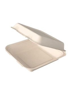 GRACZ ยกลัง กล่องอาหาร B024 ขนาด 8 นิ้ว / 1000 มล. 500 ใบ ไบโอชานอ้อย กล่องใสอาหาร ใส่ร้อนและเย็นได้