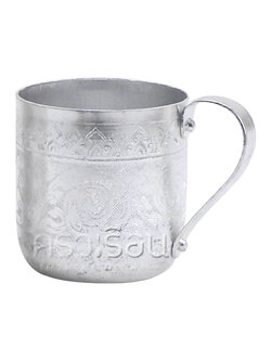 กระเช้า - ถ้วยน้ำอลูมิเนียมลายไทย มีหู 7 ซม.