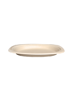 GRACZ ยกลัง จาน วงรี ขอบสี่เหลี่ยม P009 ขนาด 6.5 นิ้ว 1000 ใบ ไบโอชานอ้อย