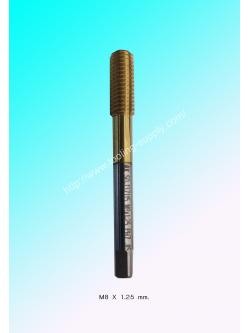 แมชชีนต๊าปไร้เศษรูทะลุ M8x1.25 สีทอง