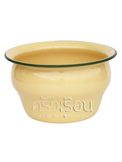 Rabbit Brand กระโถนเคลือบ สีเหลือง 16 ซม. ตรากระต่าย