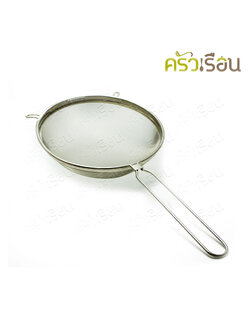 Dolphin กระชอน สเตนเลส มีหู ด้ามยาว 12 นิ้ว A-49 ตราโลมา ที่กรอง