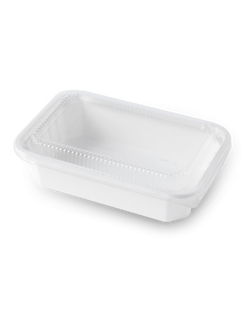 FEST กล่องอาหาร เยื่อธรรมชาติ พร้อนฝาพลาสติก ขนาด 600 มล. 25 ชุด HM001 กล่องข้าว ใช้แล้วทิ้ง