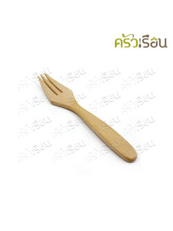 CMG Wooden fork, rounded tip, 15 cm. for desserts or fruits. Reusable