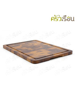 CMG เขียงไม้ end grain มีร่อง 14 x 19 นิ้ว หนา 2 ซม. เขียง End Grain