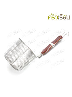 US ตะกร้อลวด ลวกอาหาร ด้ามไม้สั้น 5.5 นิ้ว SST304 NS-55 ตะกร้อก๋วยเตี๋ยว ตะกร้อลวกก๋วยเตี๋ยว ตะกร้อลวก ที่ลวกอาหาร
