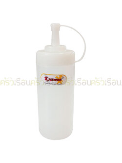 Reangwa Standard ขวดบีบ พลาสติก RW9095TR ขาว 15 ออนซ์ / 450 ml. 6.7 x 20 ซม. ขวดบีบซอส ขวดนมข้น ขวดบีบนมข้นคอกว้าง SQUEEZER BOTTLE