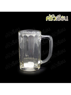 UNION GLASS แก้วเบียร์ ริ้วตั้ง 500 ml. (17.5 oz.) #366 Mug TD 80.80 x MD 125.50 x BD 75.20 x H 140 mm.