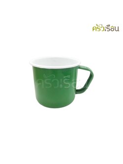 Rabbit Brand แก้วน้ำเคลือบ มีหู 9 ซม. ตรากระต่าย ราคาต่อใบ