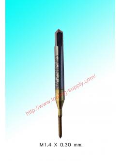 แมชชีนต๊าปไร้เศษรูตัน M1.4x0.30 สีทอง