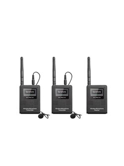 Saramonic SR-WM2100 ไมโครโฟนไร้สาย คลื่น 2.4 GHz (1ตัวรับ2ตัวส่ง)