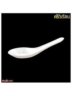 ช้อนคาวสั้น สีขาว 100 คัน ตราดอกบัว