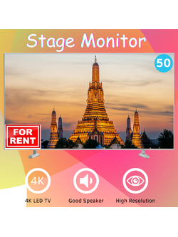 ให้เช่า 🖥️ Stage Monitor ขนาด 50 นิ้ว (จอเสริมสำหรับเวทีกลาง) 🚀
