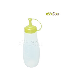 Reangwa Standard ขวดบีบ พลาสติก RW9052 ฝาสี 12 ออนซ์ / 350 ml. 6.6 x 19 ซม. ขวดบีบซอส SCALED SAUCE BOTTLE