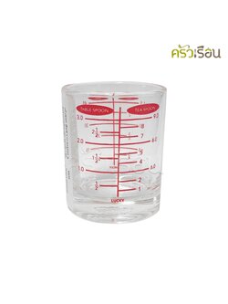 LUCKY GLASS แก้วตวง MC-42 ทรงกระบอก มีสเกล สีแดง 4 แบบ 1.5 ออนซ์ / 45 ml. Ø4.7 x 5.7 ซม. Classic Scale Glass LG-404202A