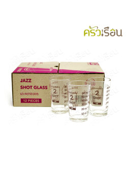 [ ยกโหล 2 shot ] US แก้วตวง มีสเกล สีน้ำตาลเข้ม [ ยกโหล = 12 ใบ ] Two Shot แก้วชอต 2 shot / 60 ml. TD 5 x H 7.7 cm.
