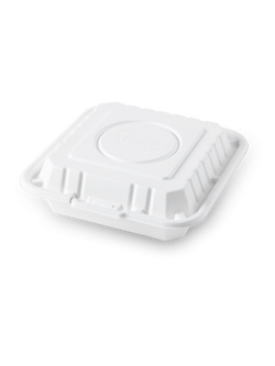 FEST กล่องอาหาร เยื่อธรรมชาติ ทรงจตุรัส 1000 มล. 50 ใบ B026 กล่องข้าว ใช้แล้วทิ้ง