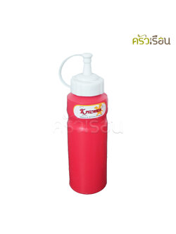 Reangwa Standard ขวดบีบ พลาสติก RW9040 สีแดง หรือ ส้ม 9.5 ออนซ์ / 240 ml. Ø5.5 X 19 ซม. ขวดบีบซอส SQUEEZER BOTTLE