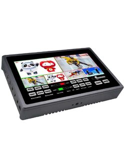 DeviceWell HDS8307: เครื่องสลับสัญญาณวิดีโอ 4 ช่อง แบบ All-in-One พร้อมจอสัมผัส 7 นิ้ว, Live Streaming, บันทึก และ PiP สำหรับงานสตูดิโอและ Live สด