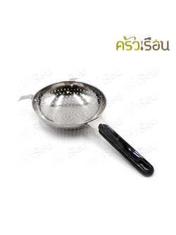 Twin Ray กระชอน กรอง สเตนเลส ด้ามคละสี 14 ซม. #114 คั้นกะทิ