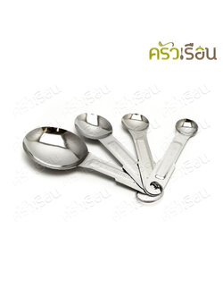 US ชุดช้อนตวง สแตนเลส 4 ขนาดต่อชุด MSS-105 ช้อนตวง