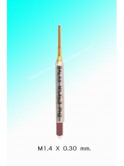แมชชีนต๊าปไร้เศษรูทะลุ M1.4x0.30 สีทอง