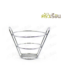 US ตะกร้าใส่ของทอด ทรงกลม-เตี้ย สองหูจับ Ø11 x 7.8 ซม. FF-899 ตะกร้ามินิมอล ตะกร้าเฟรนฟราย ตะกร้าไก่ทอด