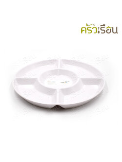 NEXT PLUS ถาดหลุมกลม ทรงลึก เมลามีน 10 นิ้ว สีขาว P1055-10