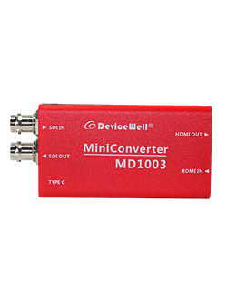 DeviceWell MD1003: ตัวแปลงสัญญาณ HDMI เป็น SDI และ SDI เป็น HDMI แบบพกพา รองรับ 3G-SDI และ Loop Out สำหรับงานวิดีโอโปรดักชั่น
