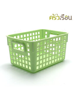 MOC ตะกร้าเหลี่ยม ทรงสูง คละสี เลือกสีไม่ได้ 16.5 x 22 x สูง 12.5 ซม. AJ B-21SL [ ตะกร้า ตะแกรง ]