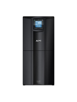 APC Smart-UPS C, Line Interactive, 3kVA, Tower, 230V, 8x IEC C13+1x IEC C19 outlets, USB and Serial communication, AVR, Graphic LCD