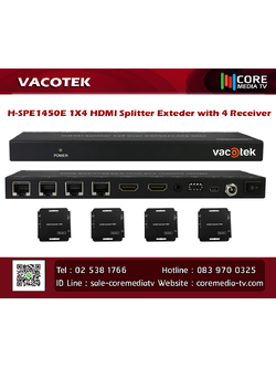 VACOTEK H-SPE1450E 1X4 HDMI Splitter Exteder with 4 Receiver 50m