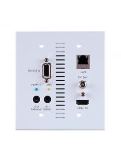 HDMI OVER CAT5E/6/7 TX WALLPLATE TRANSMITTER WITH BI-DIRECTIONAL 24V POC AND LAN SERVING