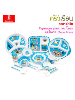 Superware, Paw Patrol Born Brave pattern [Price per piece] Plate or bowl or spoon or glass, melamine Paw Patrol