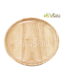 CMG round wooden plate, shallow shape [price per piece]