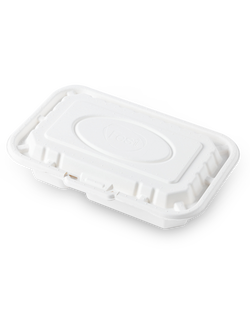 FEST กล่องอาหาร 2 ช่อง เยื่อธรรมชาติ ขนาด 950 มล. แพ็ค 50 ใบ B002 กล่องข้าว ใช้แล้วทิ้ง