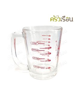 [ 1 ใบ mc-108 ] US แก้วหู พิมพ์สเกล 8 ออนซ์ / 1 ถ้วย / 250 ml. 8.25 x 10.3 ซม. MC-108 แก้วตวง ถ้วยตวง มีหู ถ้วยมีสเกล