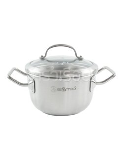 ตัวโชว์ Zebra หม้อหุงต้ม Estio Pro ฝาแก้ว ใช้กับเตาแม่เหล็กไฟฟ้าได้ เตา induction และทุกหัวเตา หม้อม้าลาย